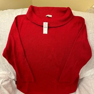 NWT Talbots funnel neck red sweater